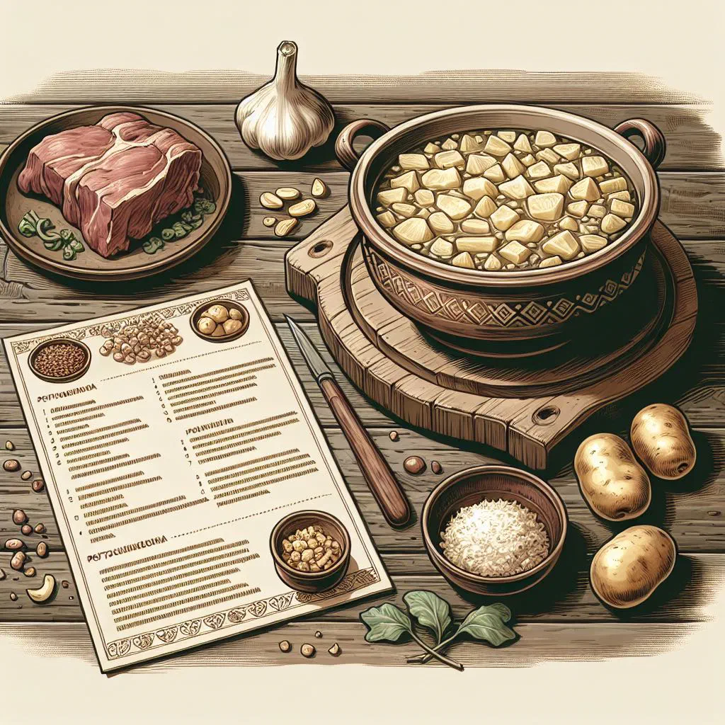 Rustic Finnish potato and meat stew served in a bowl
