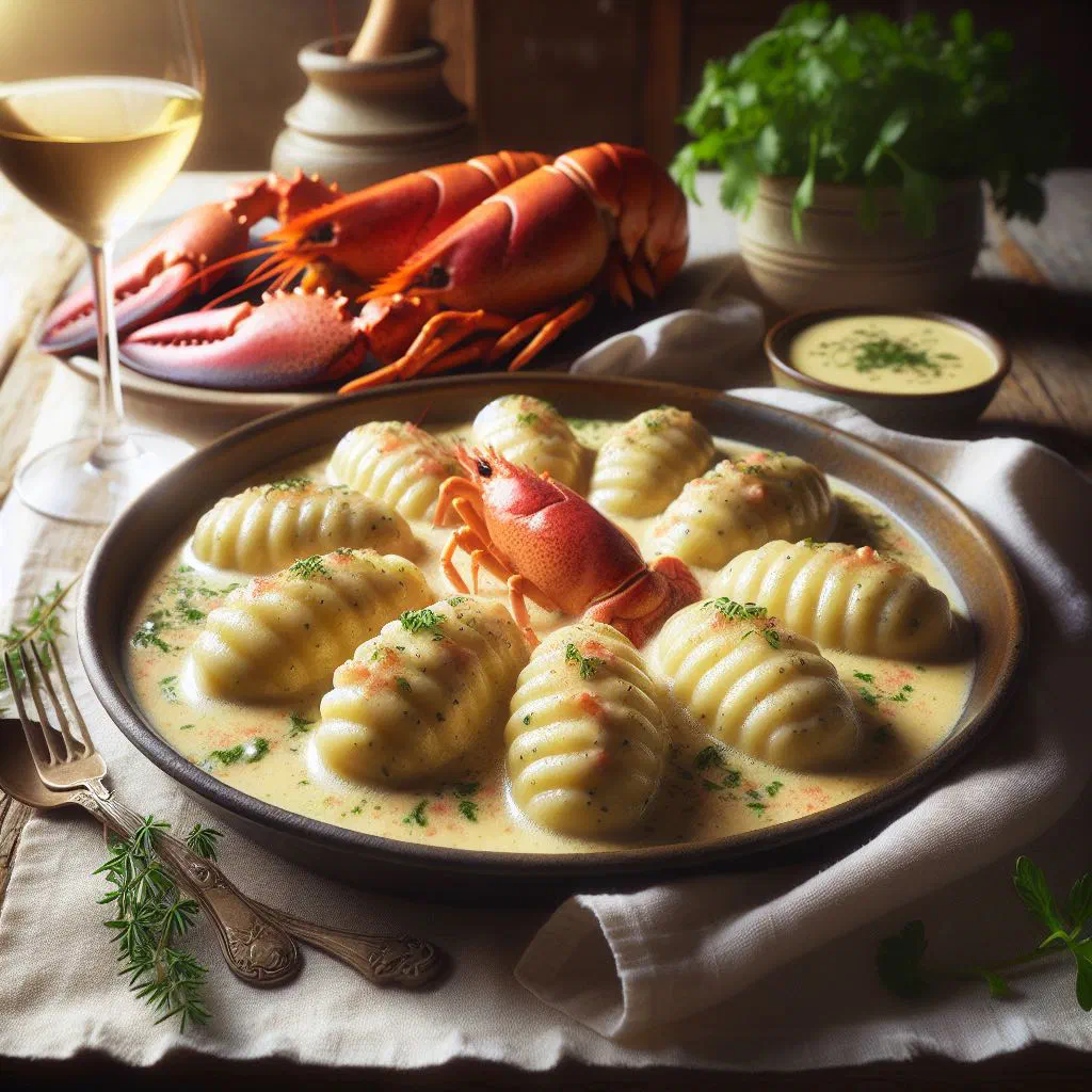 Quenelles de Lyon baked golden and served in a creamy sauce