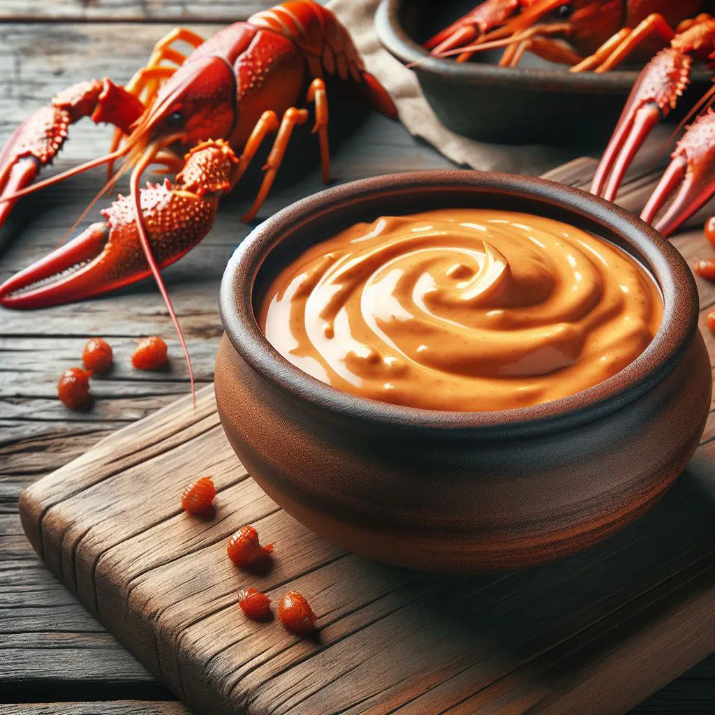 Creamy pink Sauce Nantua served over pasta with fresh parsley
