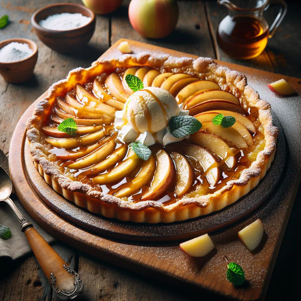 Sweet tarte flambée topped with creamy quark and fresh fruit