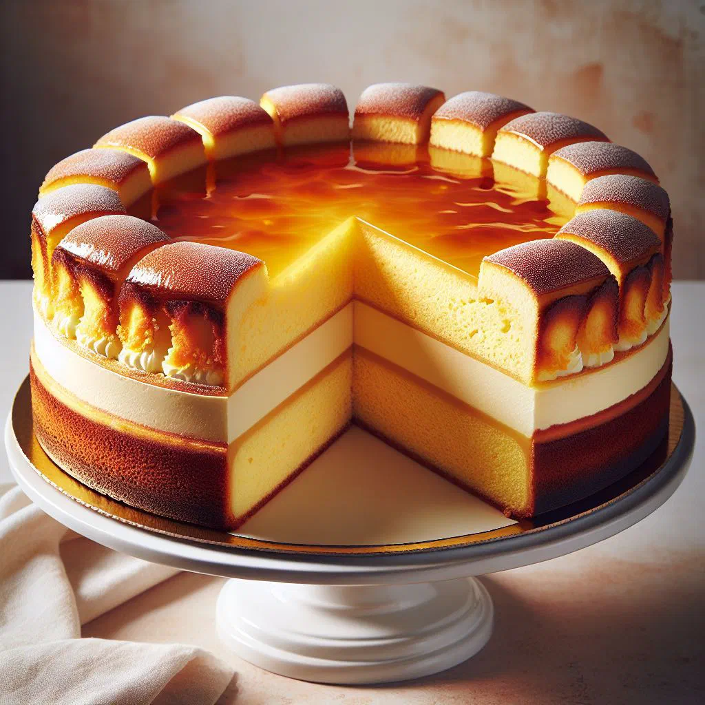 Egg liqueur cake with a light sponge base and creamy advocaat filling