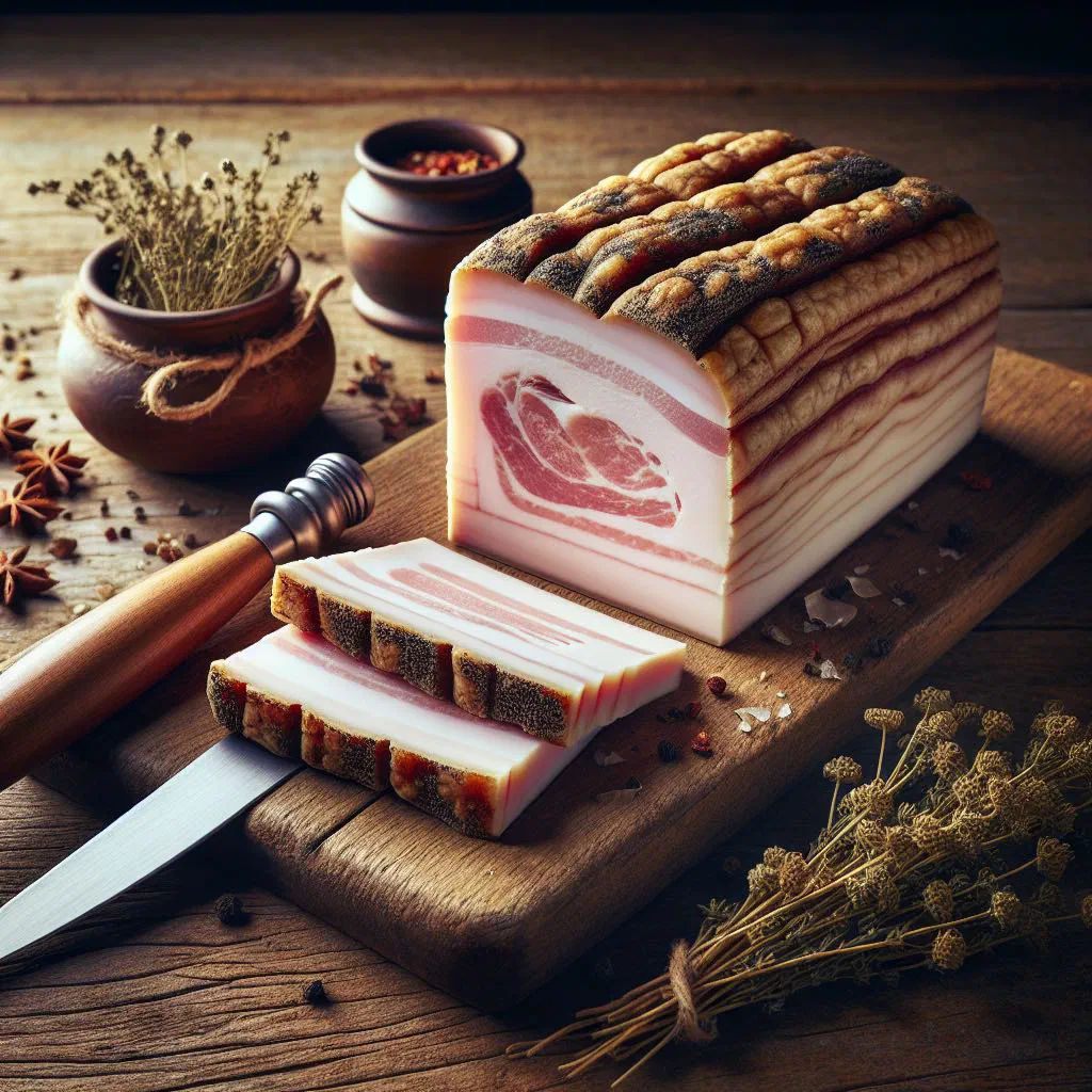 Wurzen bacon dripping in a jar with rustic dark bread