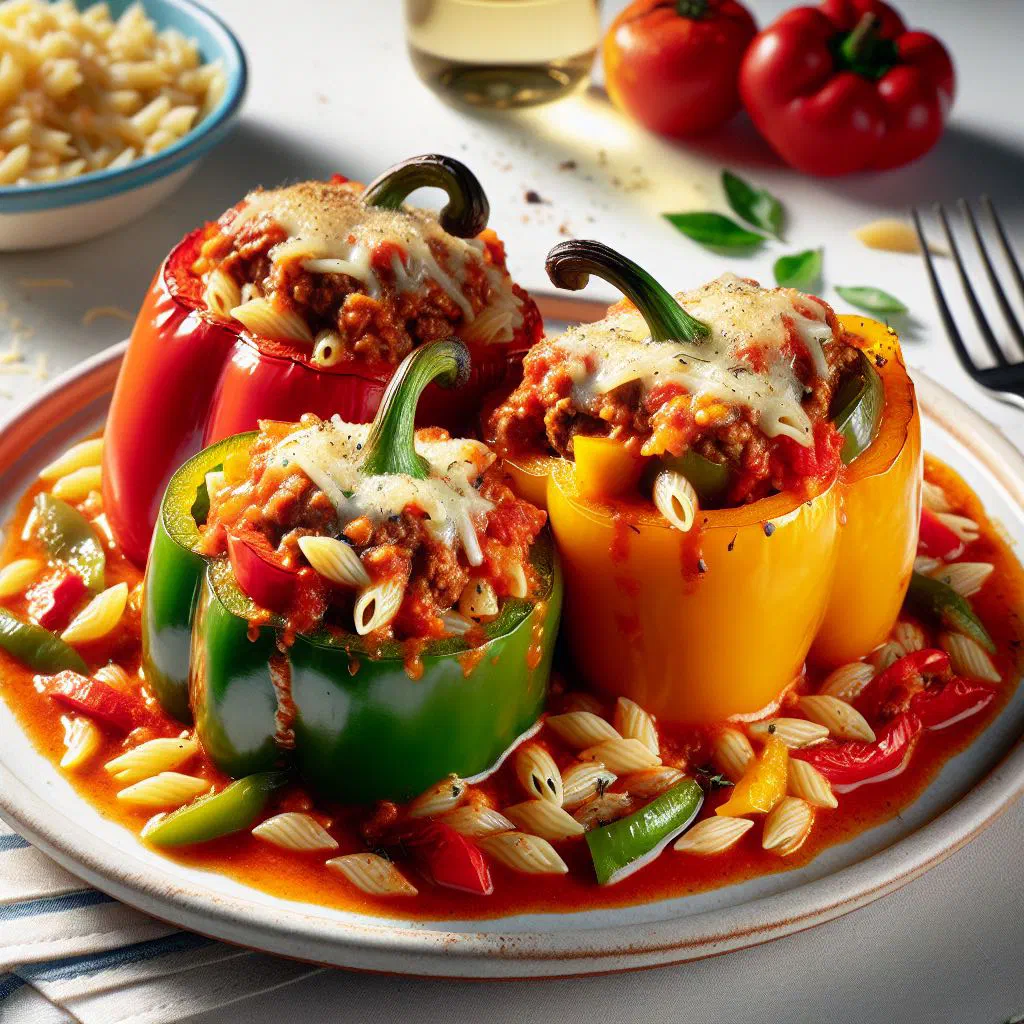 Greek zimarika with tender lamb and orzo in tomato sauce, garnished with parsley