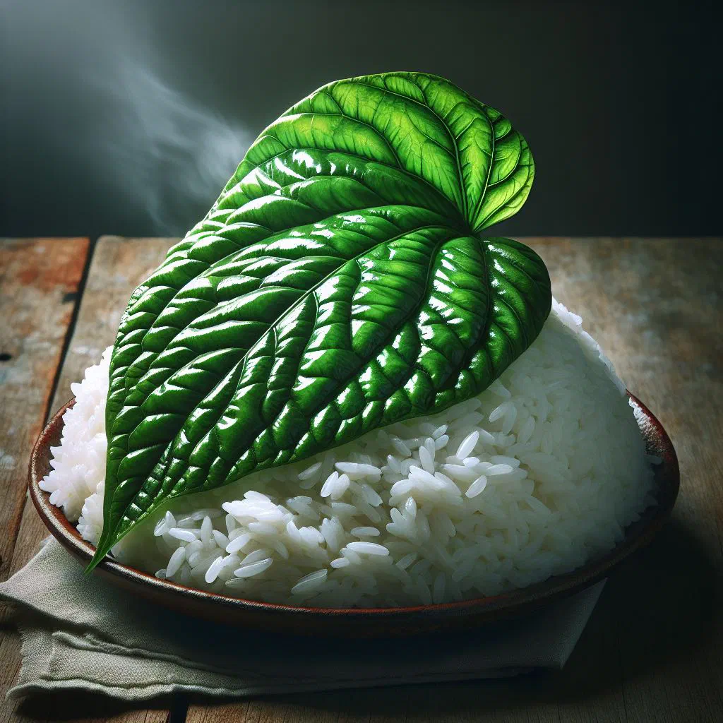Sauce feuille of leafy greens with meat served over white rice