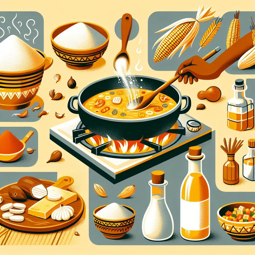 A smooth mound of Guinean tô served in a bowl with sauce