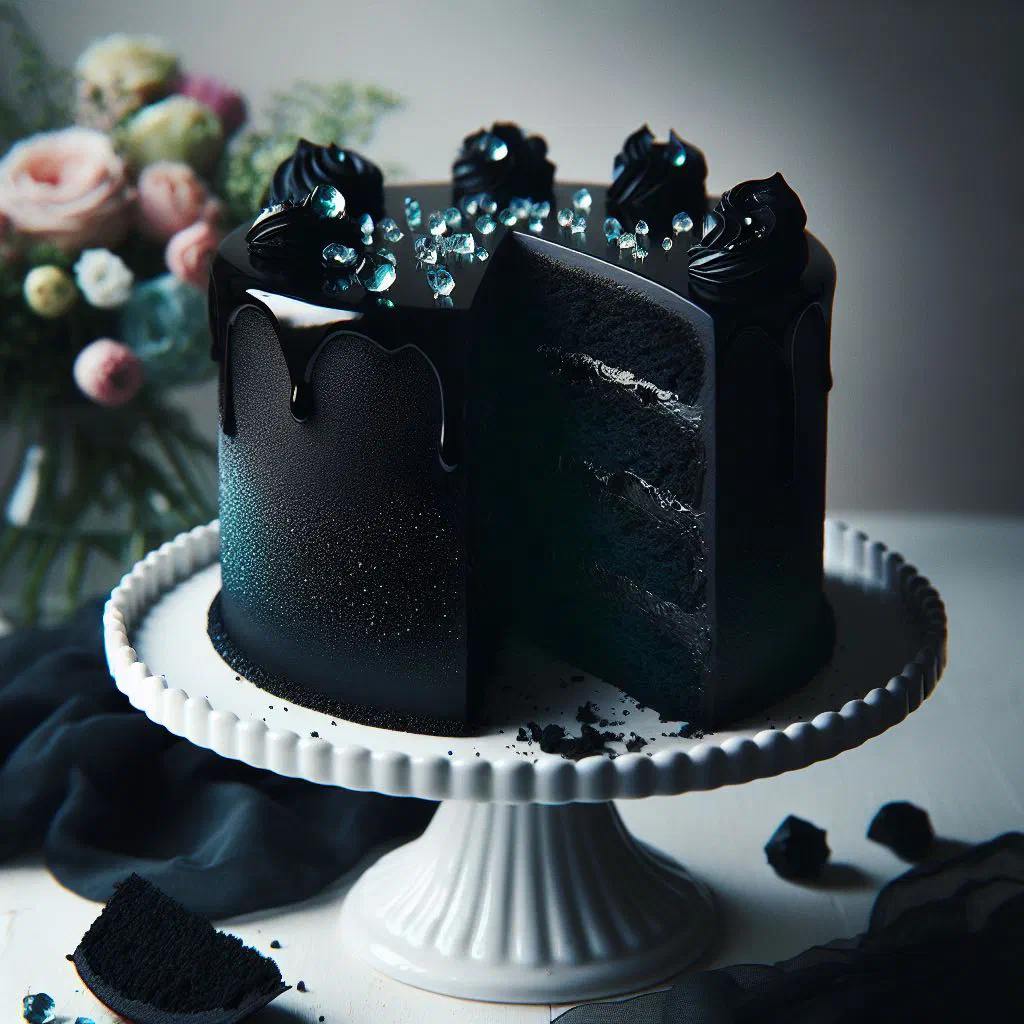 Dark, rich Guyanese black cake studded with dried fruit