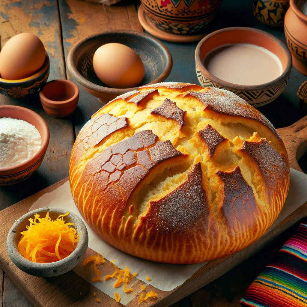 Golden slices of Honduran pan de yema on a plate beside a cup of coffee