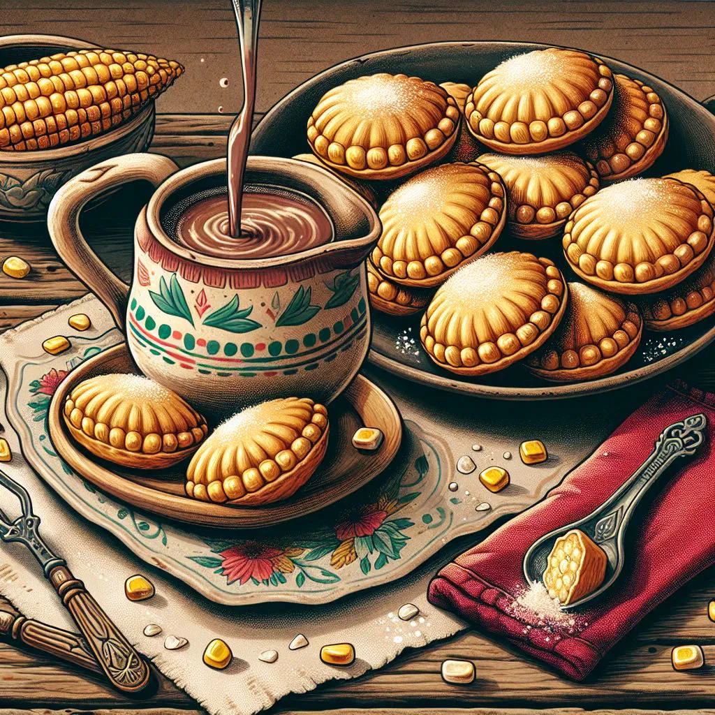 Golden fried Honduran corn cakes served warm on a plate
