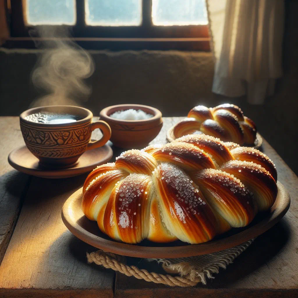 Golden Honduran semitas dusted with sugar, served on a plate