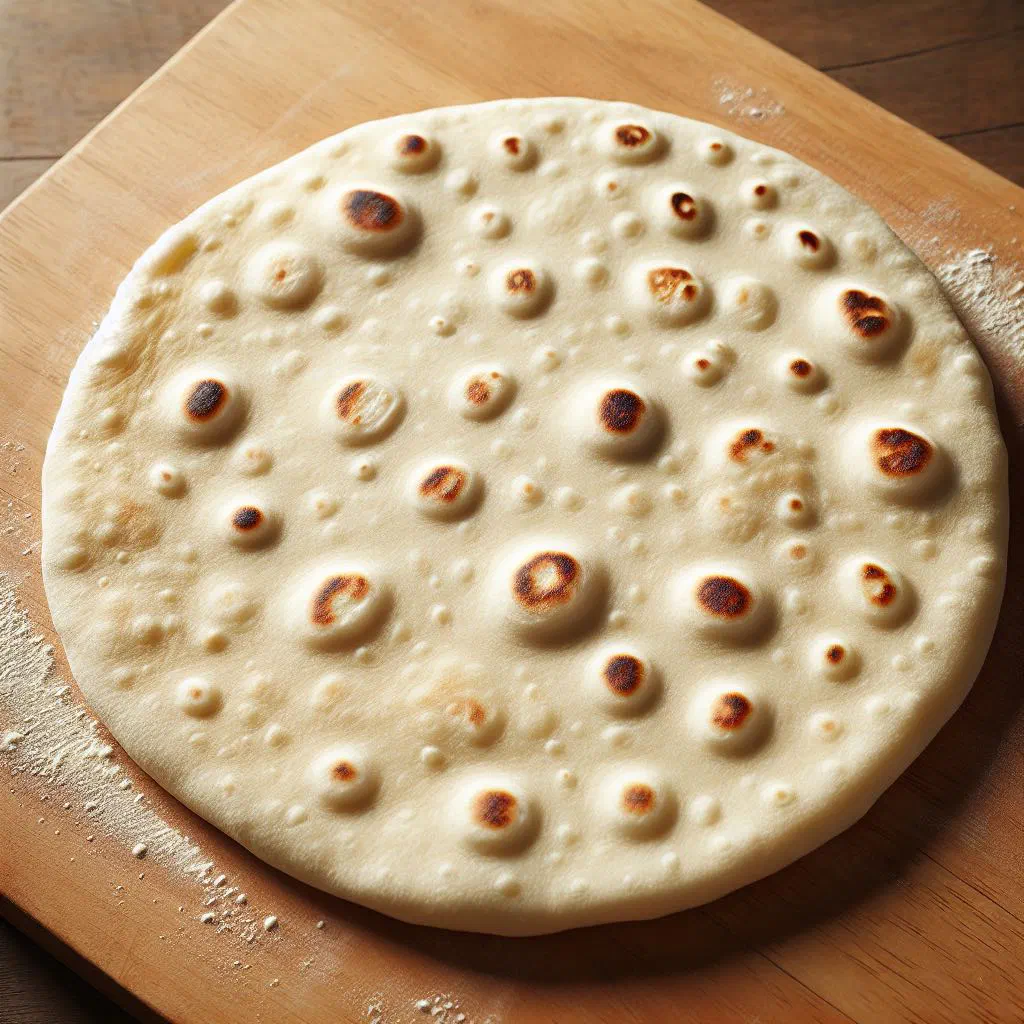 Stack of soft honduran flour tortillas on a plate
