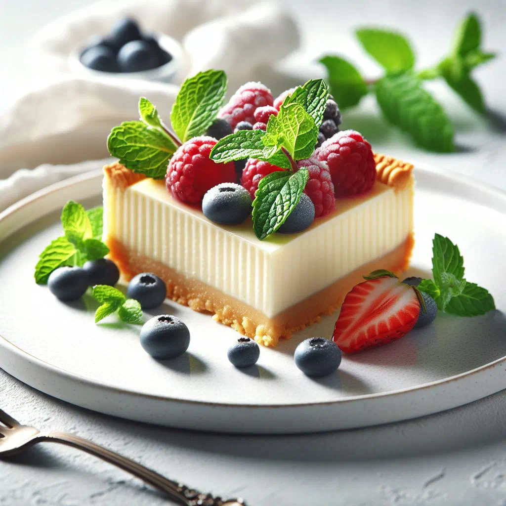 Slice of Hungarian krémes with thick vanilla custard between puff pastry layers