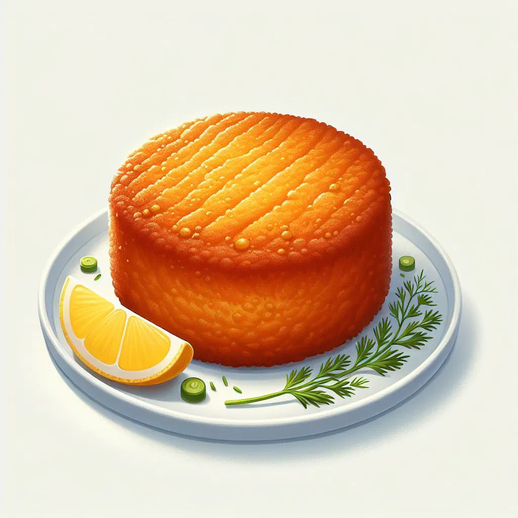 Golden pan-fried Icelandic fish cakes garnished with fresh dill and lemon