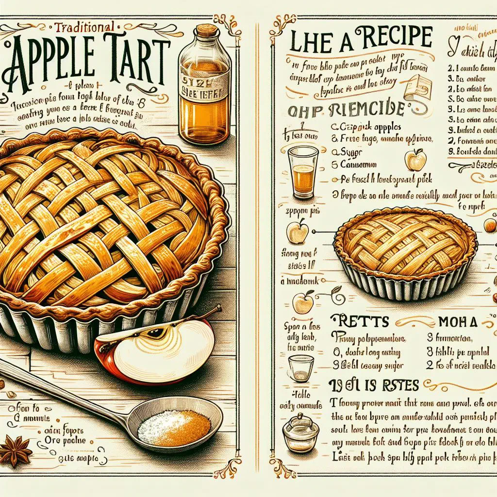 Golden Irish apple tart with sliced apples and a buttery crust