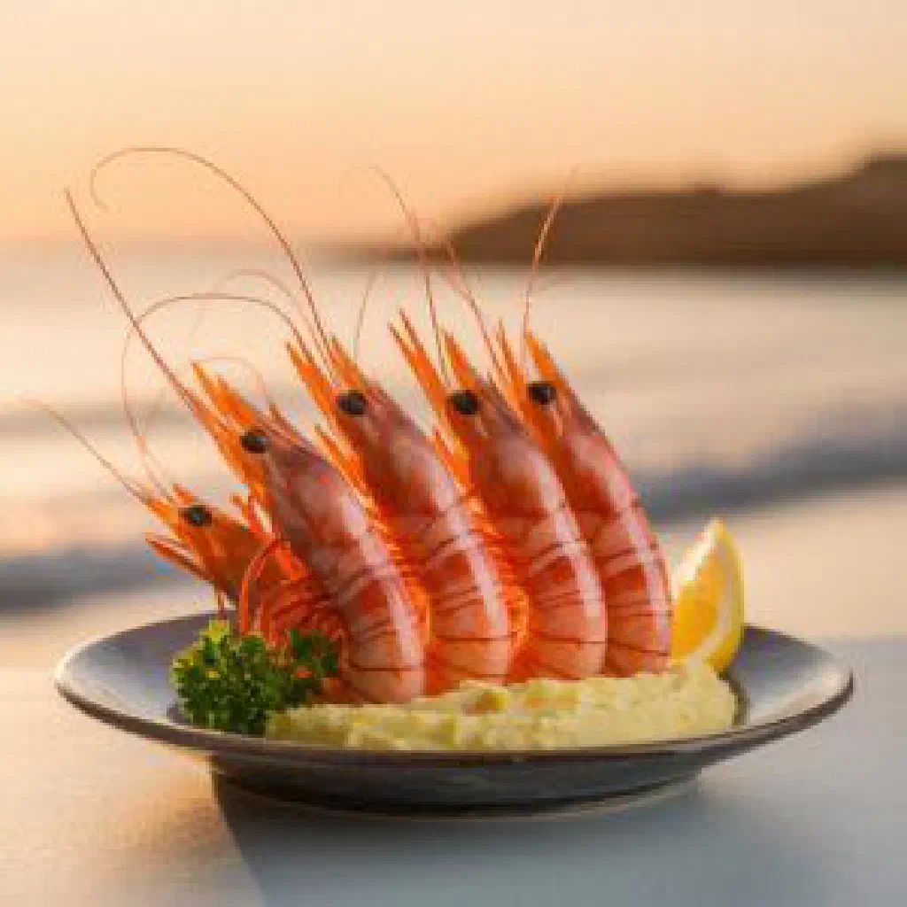 Pan-fried Dublin Bay prawns with garlic, lemon and parsley