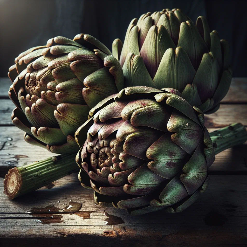 Braised Roman-style artichokes glistening with olive oil and fresh herbs