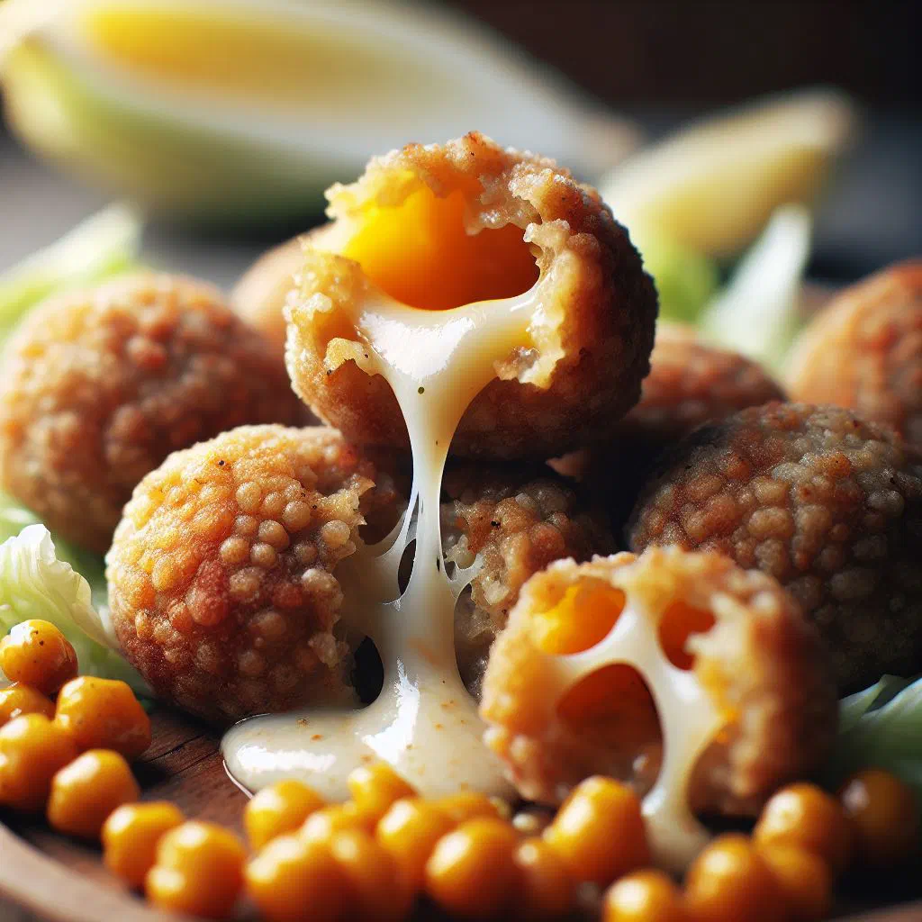 Crisp golden Sciatt fritters with melting Casera cheese inside
