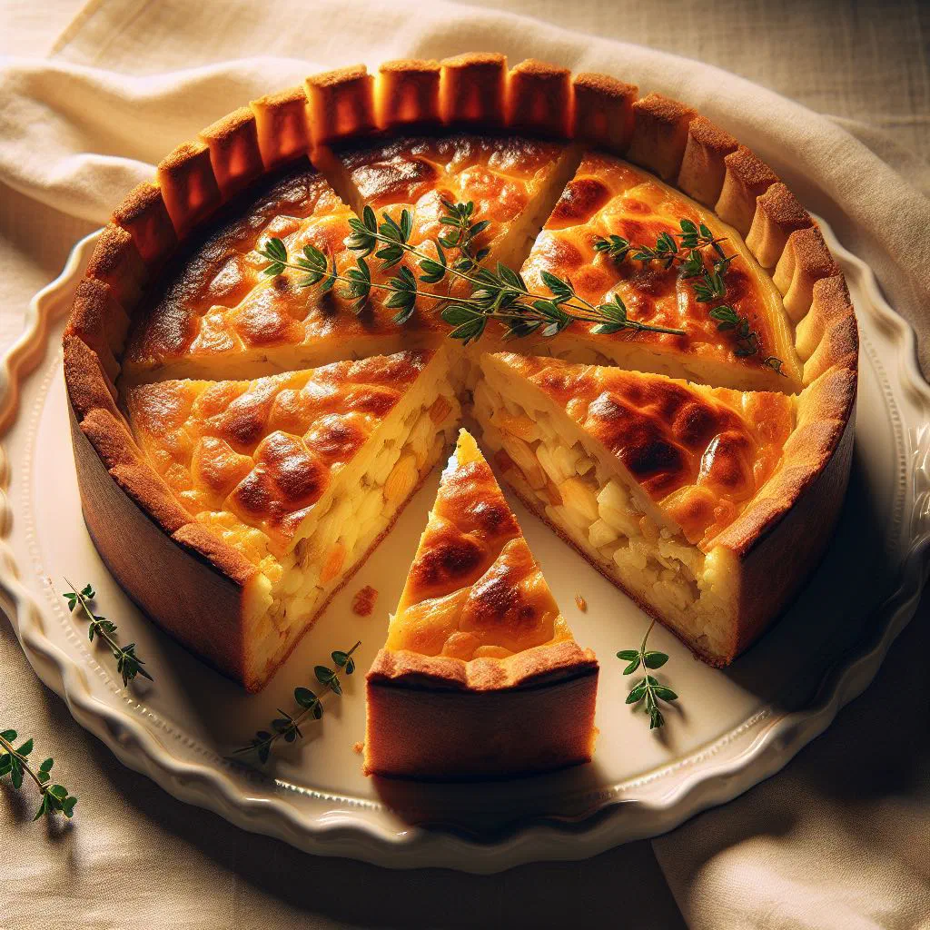 Golden, crisp-crusted tortino di riso rice cakes on a plate