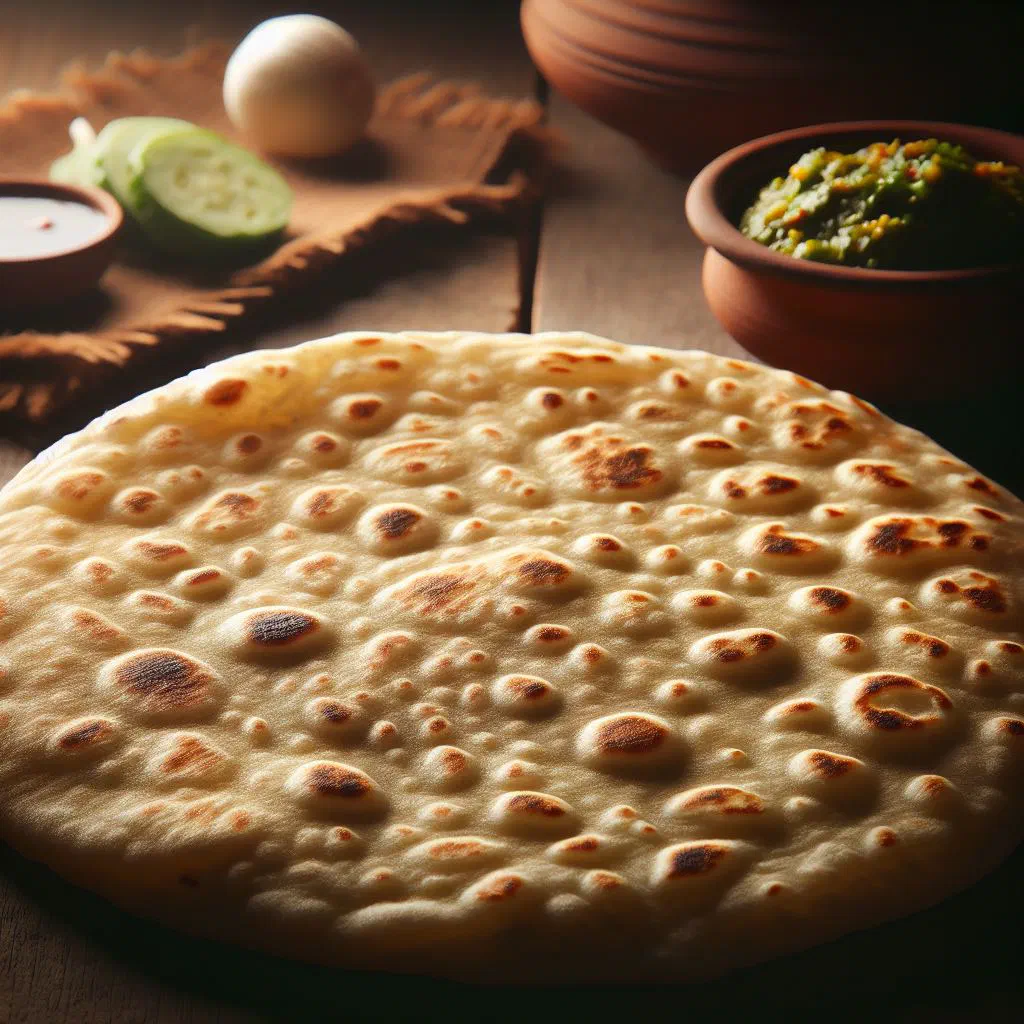 Stack of golden Kenyan chapati flatbreads on a plate