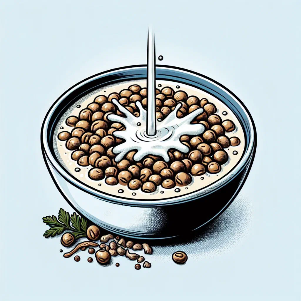 Bowl of mbaazi, split peas simmered in coconut milk and garnished with coriander