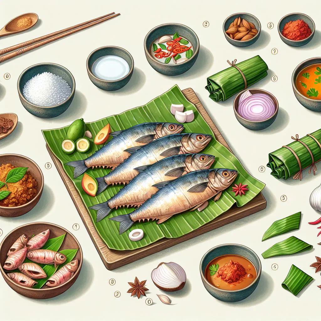 Hor mok steamed fish curry served in a banana-leaf parcel