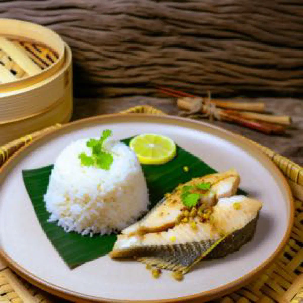 Fresh Laotian nam pa with lime-marinated fish, herbs and crunchy vegetables