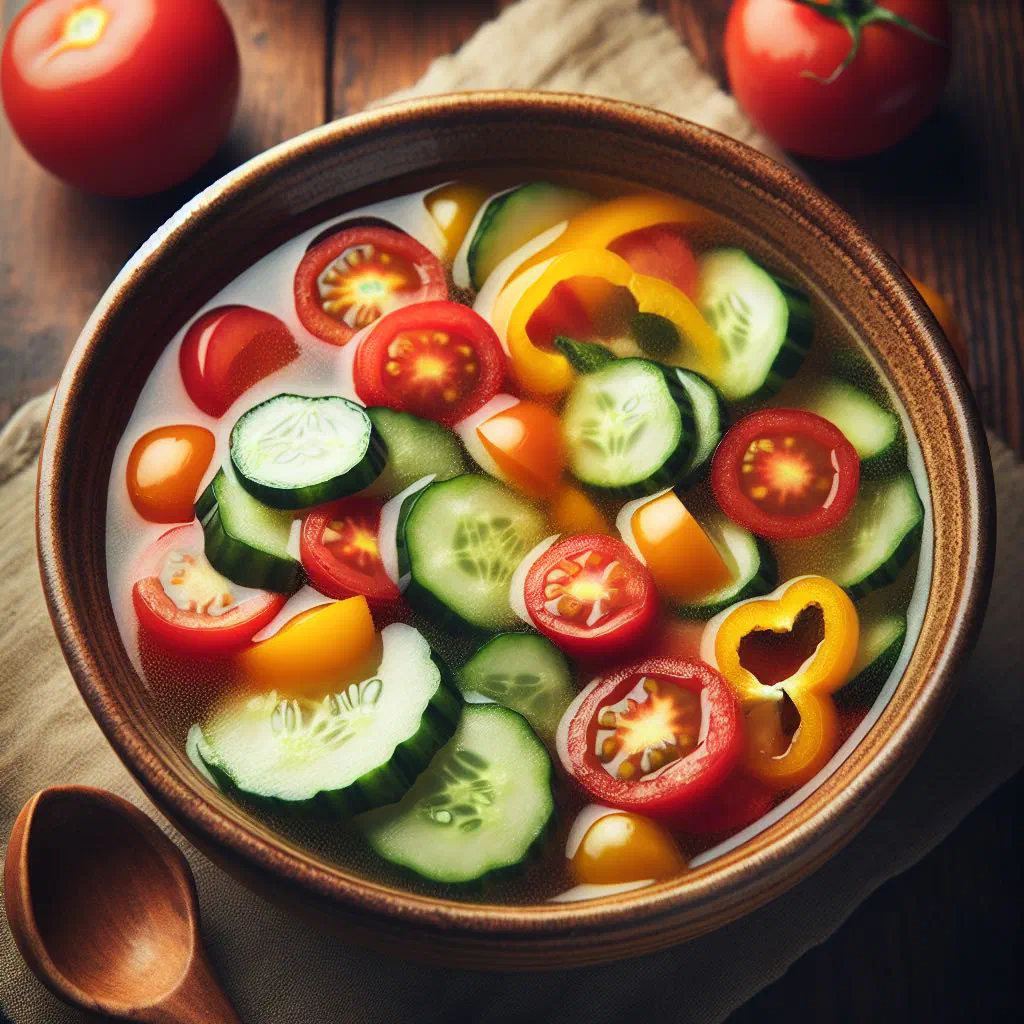 Chilled Latvian summer soup with cucumber, dill and hard-boiled egg