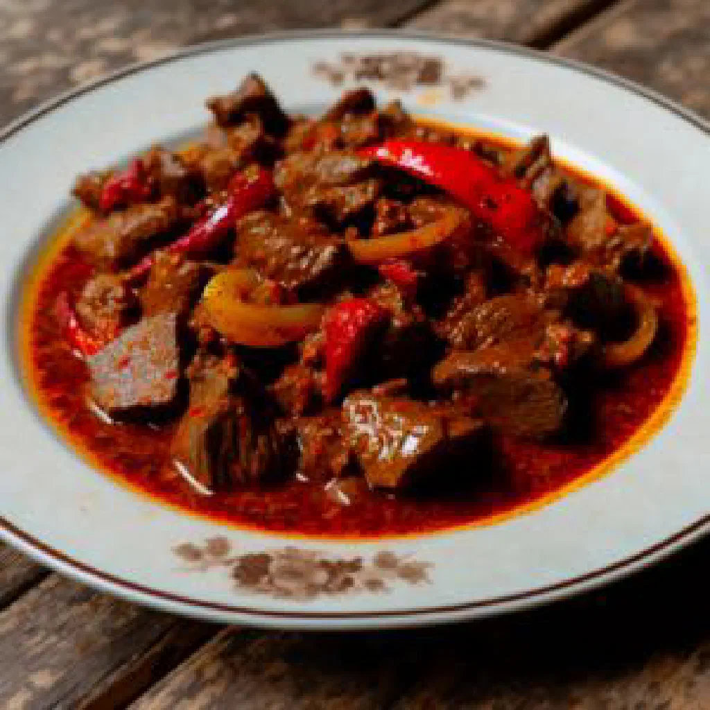 Slow-cooked Lebanese awarma garnished with fresh parsley