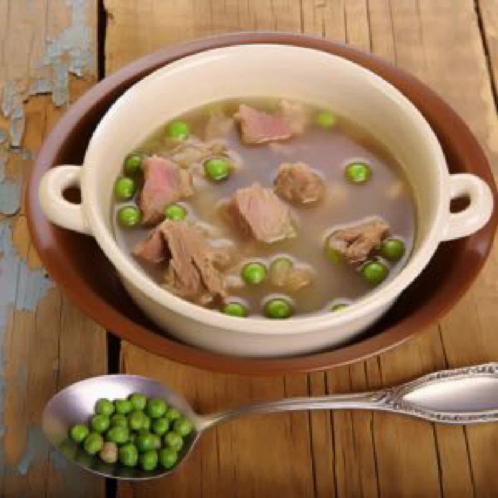 Slow-cooked Lebanese lamb stew in a rustic bowl with fresh herbs