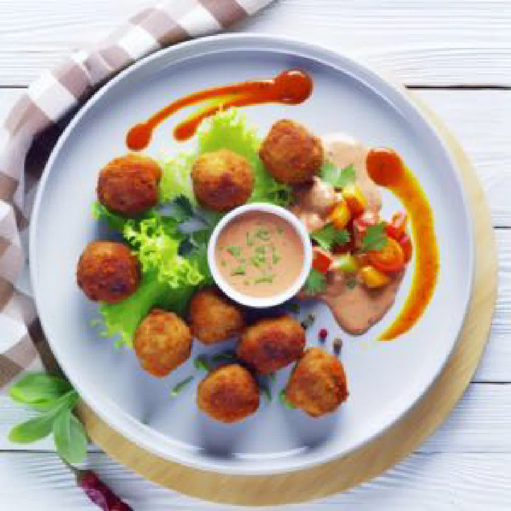 Daoud Basha meatballs simmered in tomato sauce served with rice