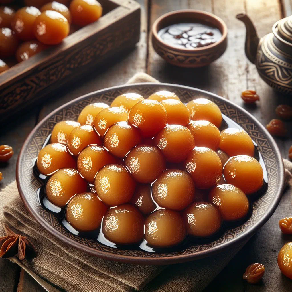 Maakaroun bi Debs dough noodles tossed with sweet dates and chopped nuts