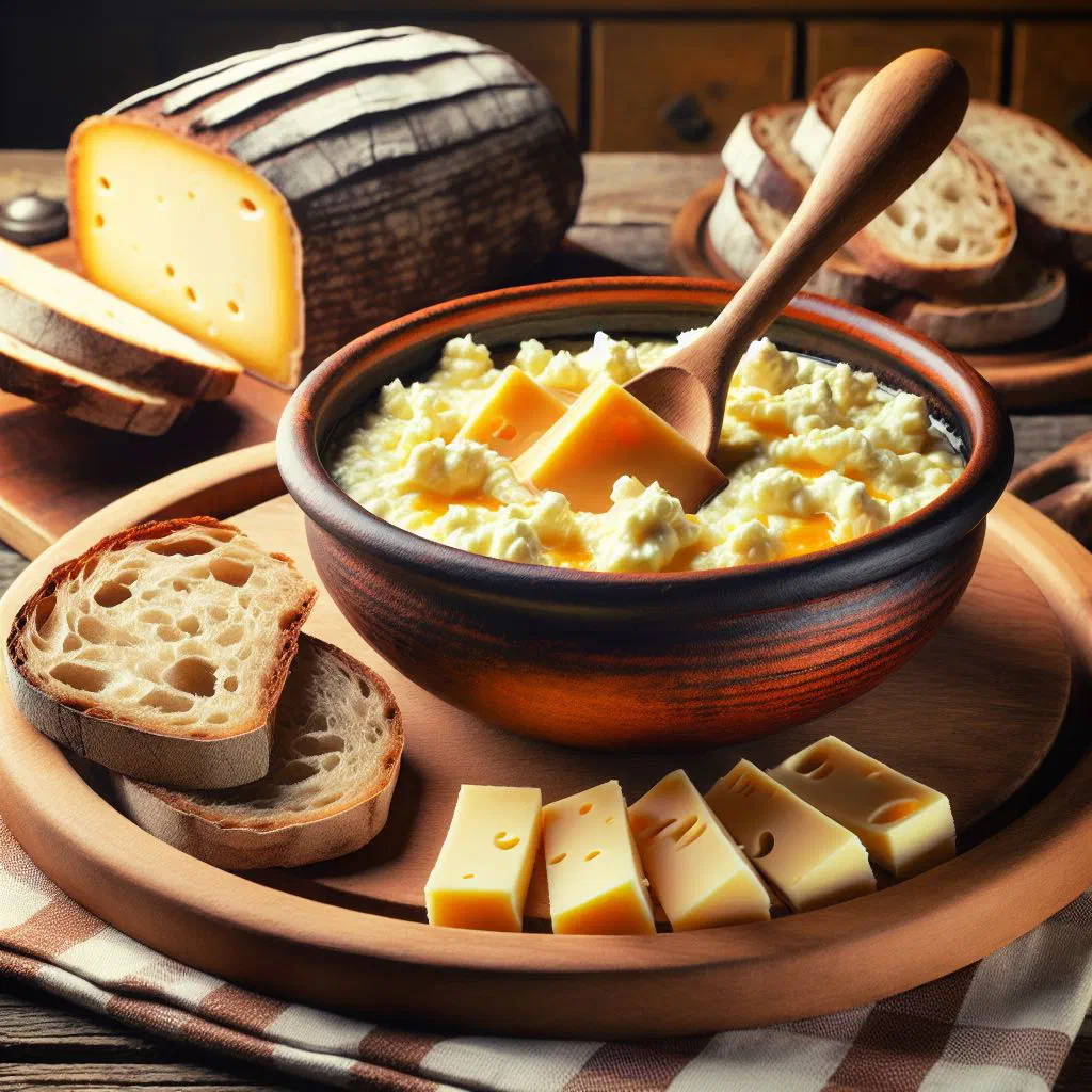 Creamy Luxembourgish cheese soup in a bowl, garnished with fresh parsley