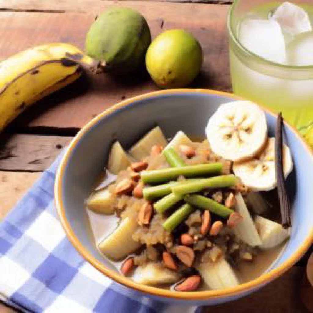 Anamamy, a Madagascan beef and vegetable dish garnished with fresh herbs
