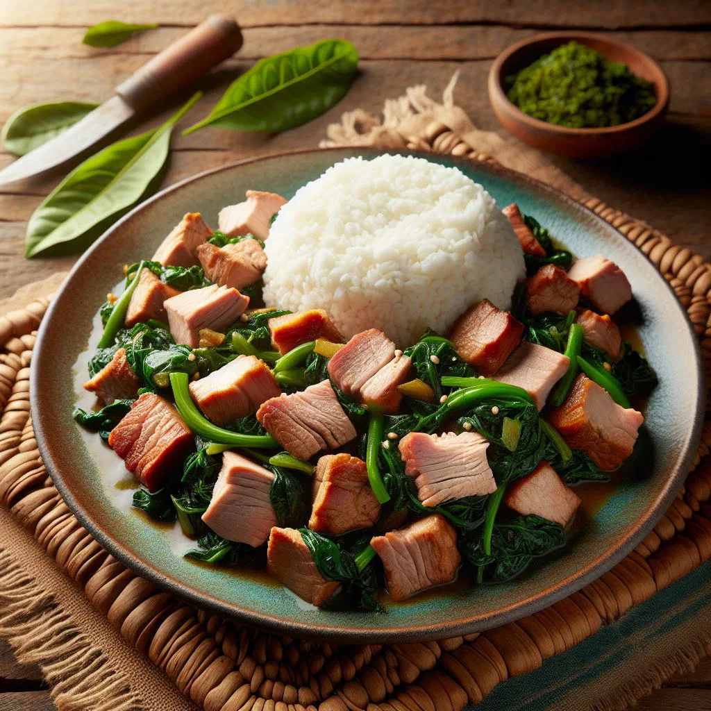Tender beef with sweetcorn garnished with fresh herbs