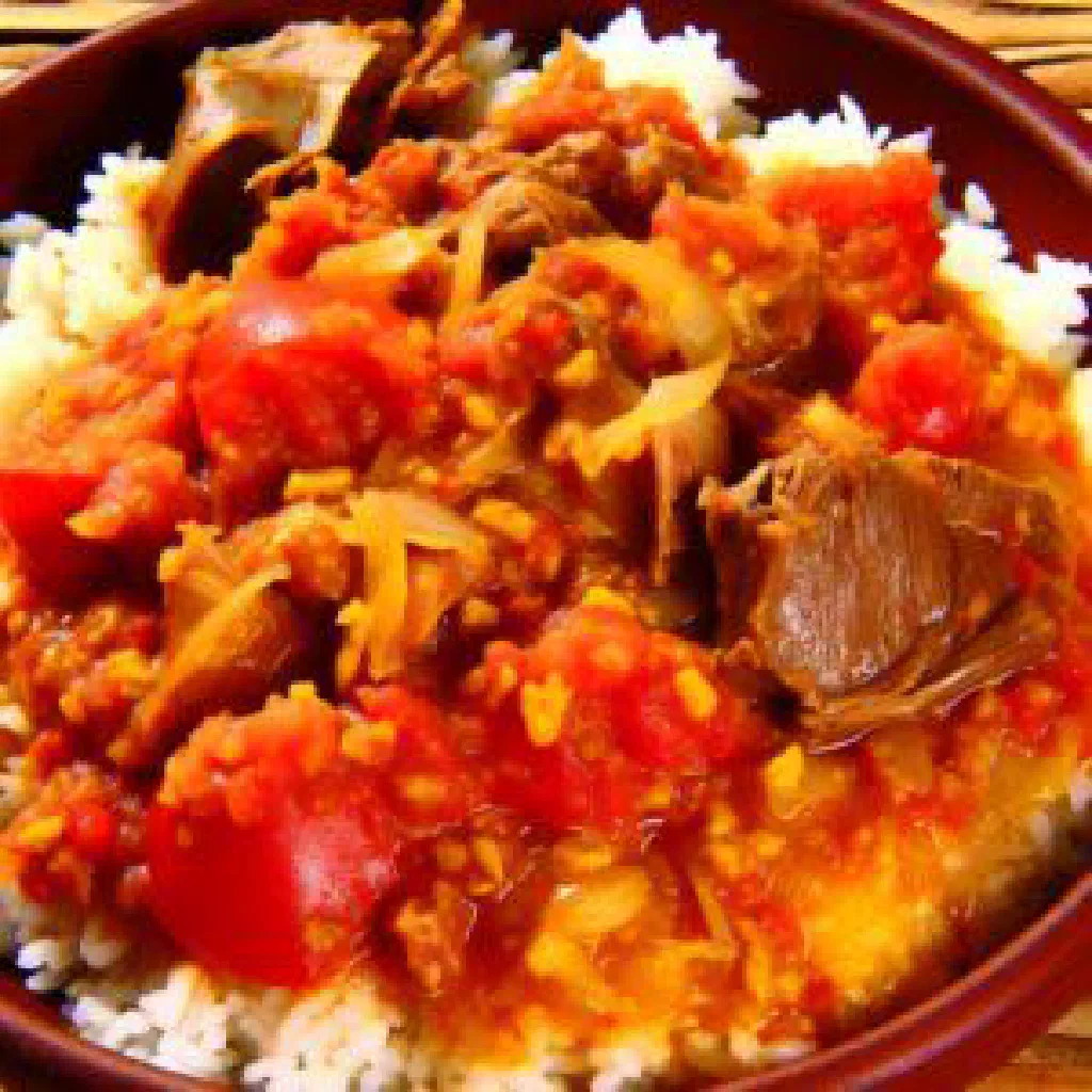 A bowl of Sosoa Amin'Anana lentil and vegetable soup garnished with fresh herbs