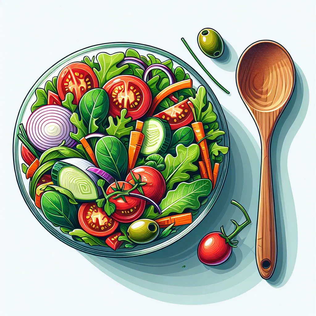 Colourful tropical fruit salad garnished with fresh mint leaves