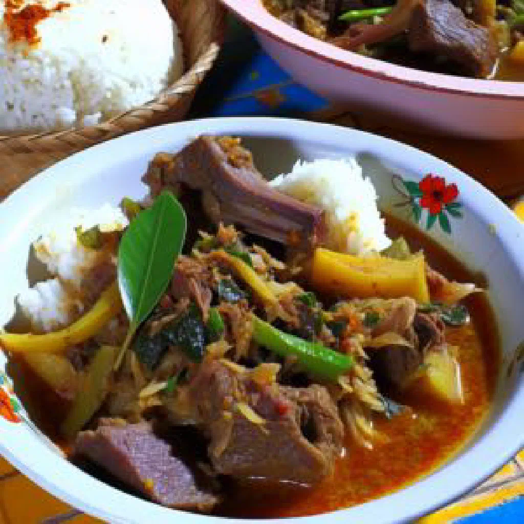 Spiced Malagasy beef served over fluffy white rice