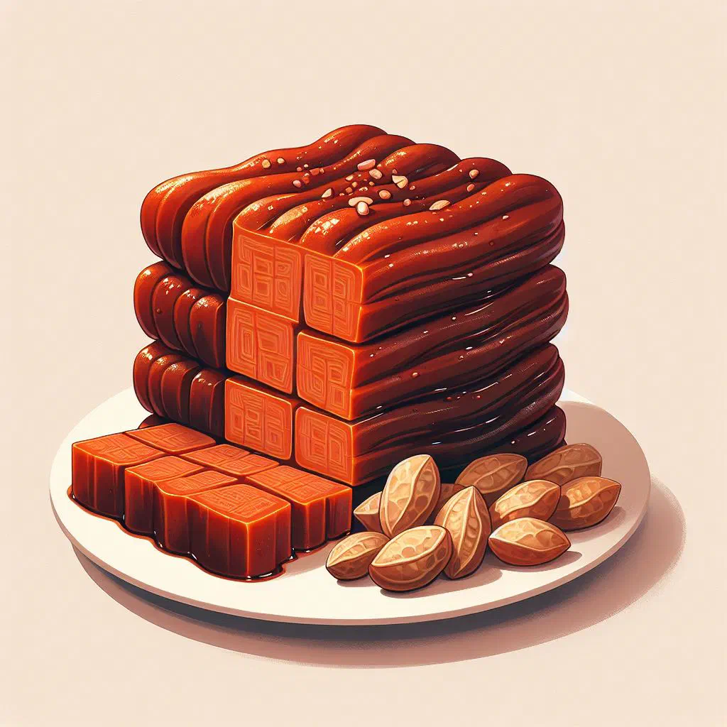 Sliced chikanda, a firm Malawian groundnut and orchid-tuber loaf