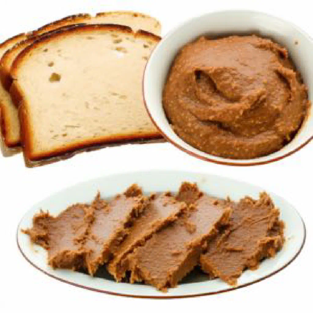 Bowl of spiced Malawian mtedza peanut butter garnished with chopped nuts
