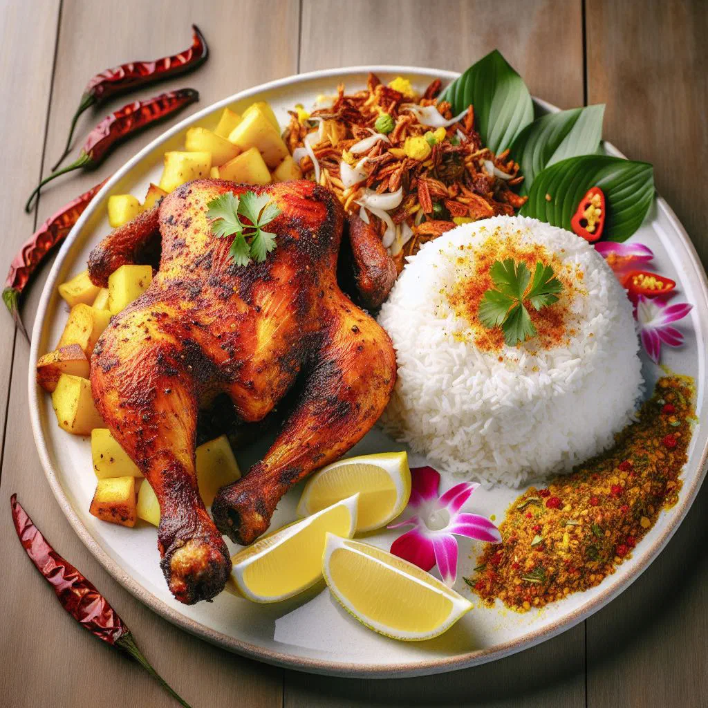 Maldivian kukulhu fihunu curry with tuna in coconut milk, garnished with fresh coriander