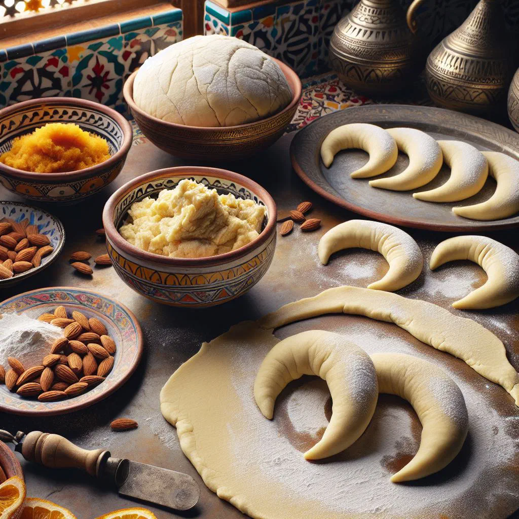 Braised lamb with dried apricots and dates on a serving platter