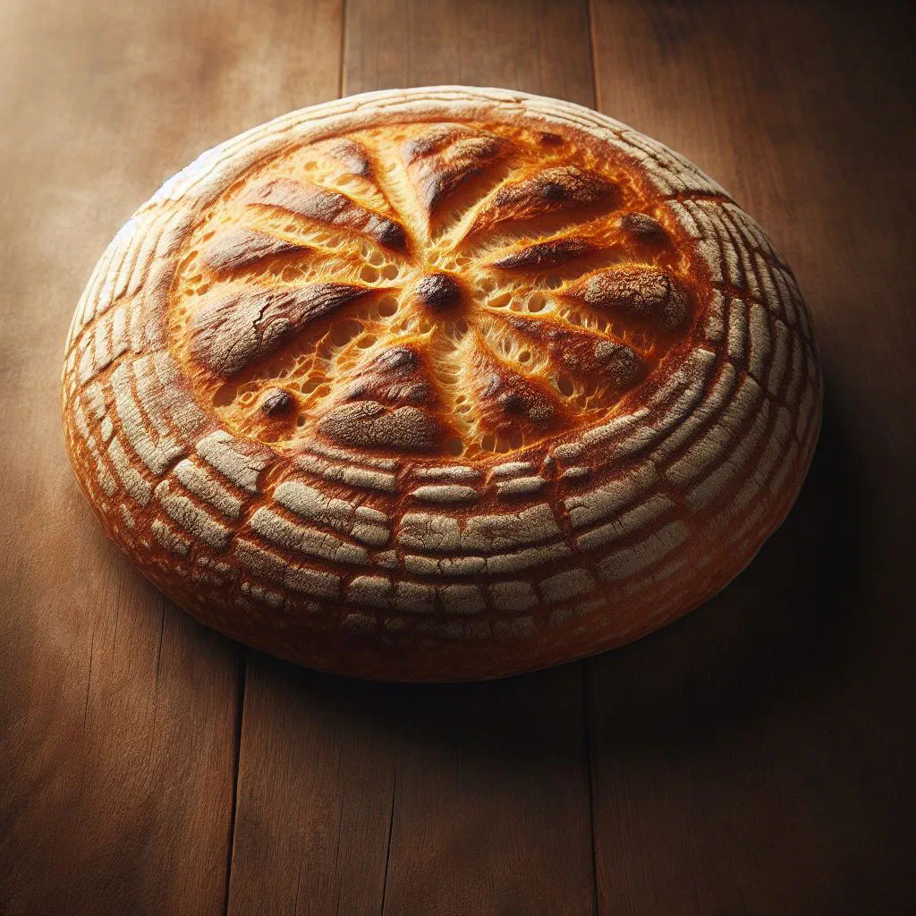 Golden pan-baked Mauritanian pain maure flatbreads on a wooden board