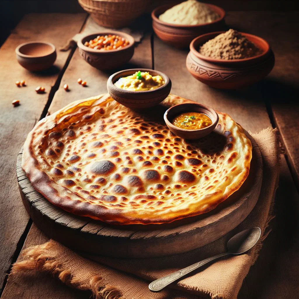 Stack of freshly cooked farata flatbreads with golden-brown spots