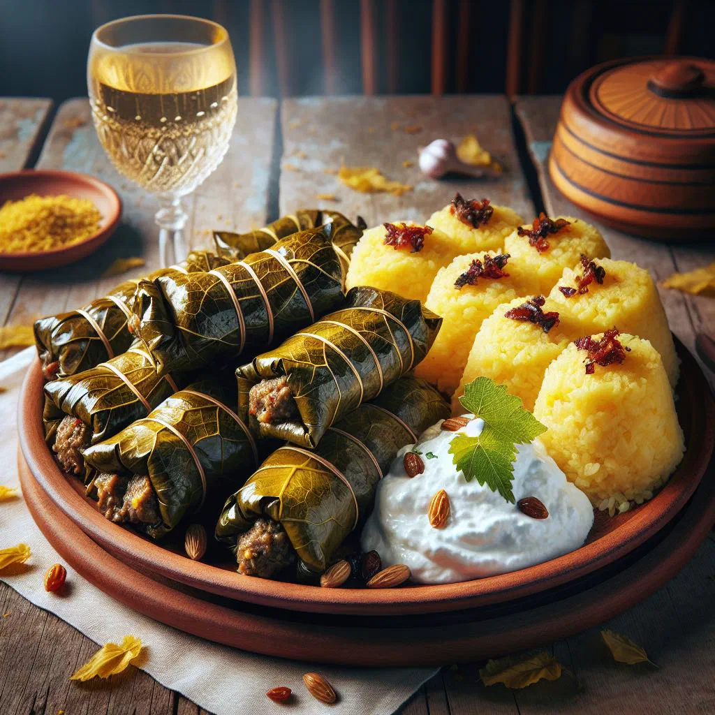 Moldovan sarmale cabbage rolls simmered in tomato sauce