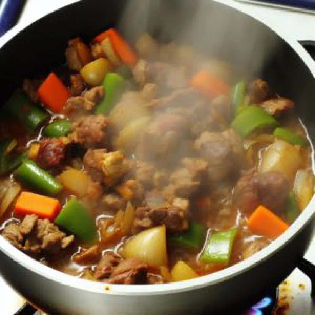 Tender spiced Mongolian gambir garnished with fresh herbs
