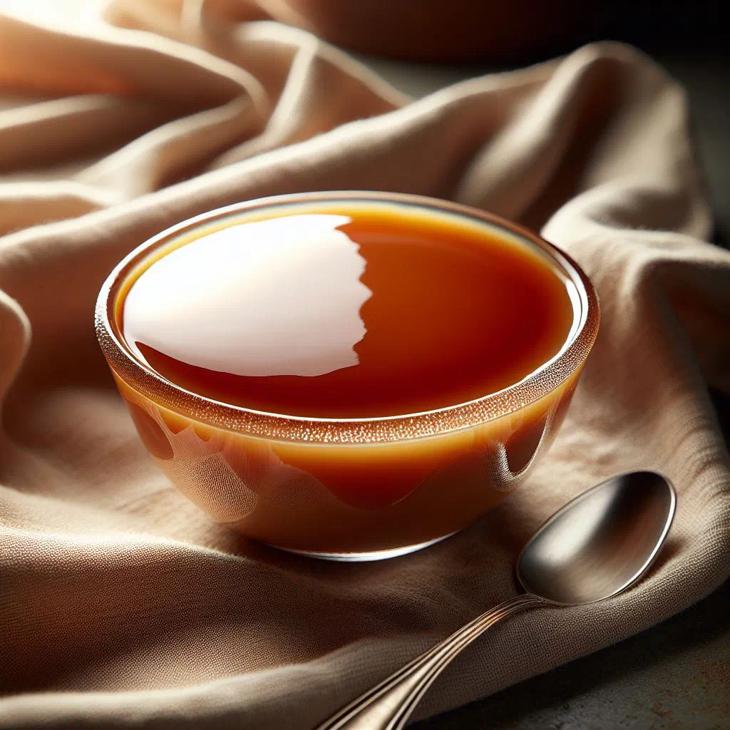 Creamy golden doce de leite served in a small bowl