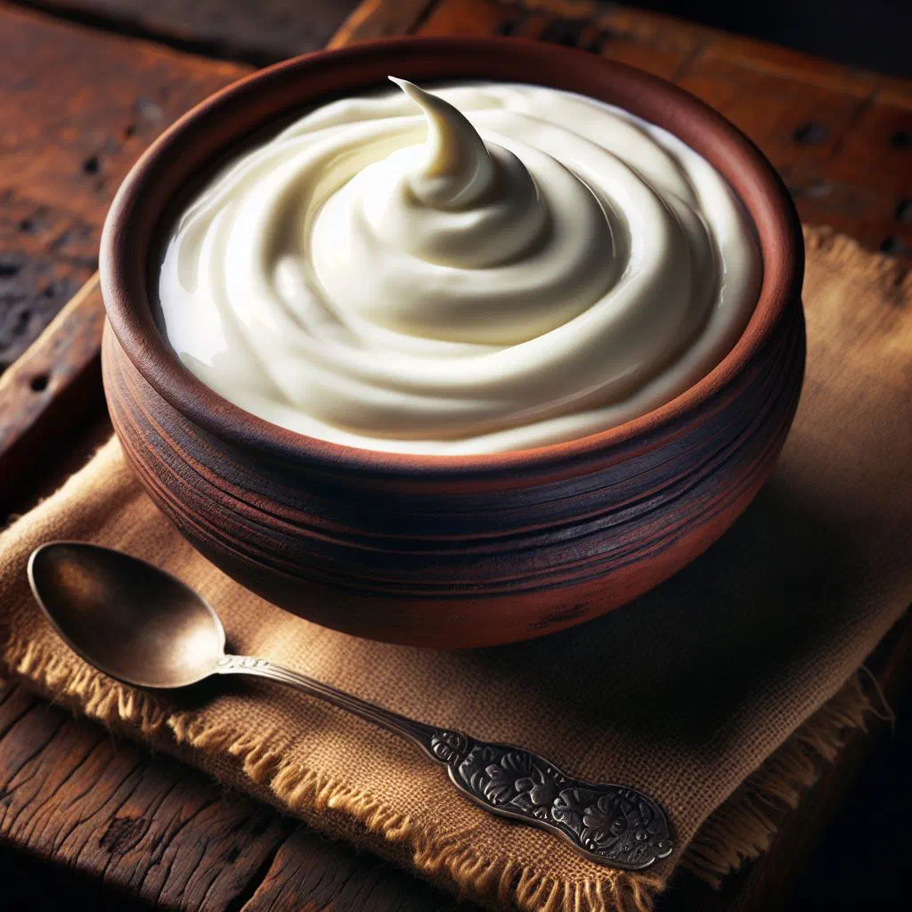 Creamy Juju Dhau yoghurt served in a small clay bowl
