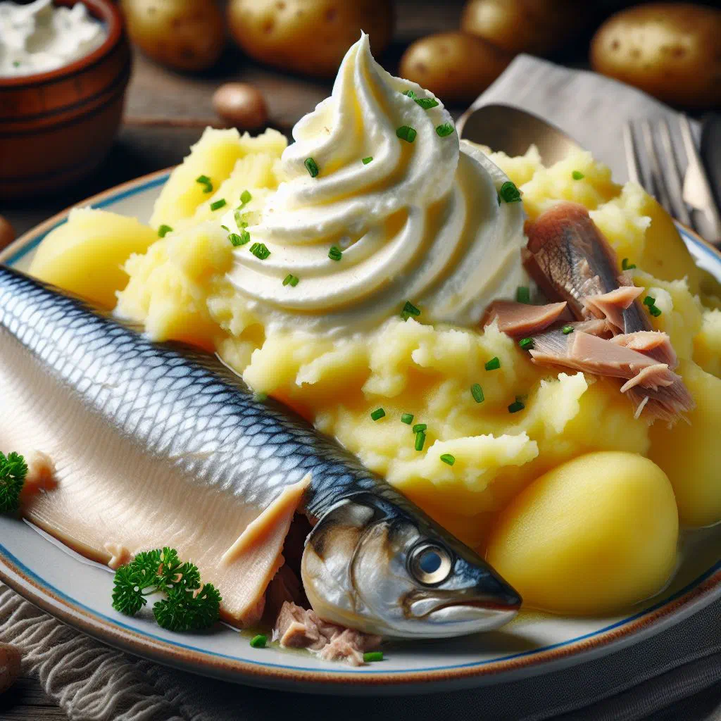 Creamy Dutch karnemelkstampers mashed potatoes with kale and carrots