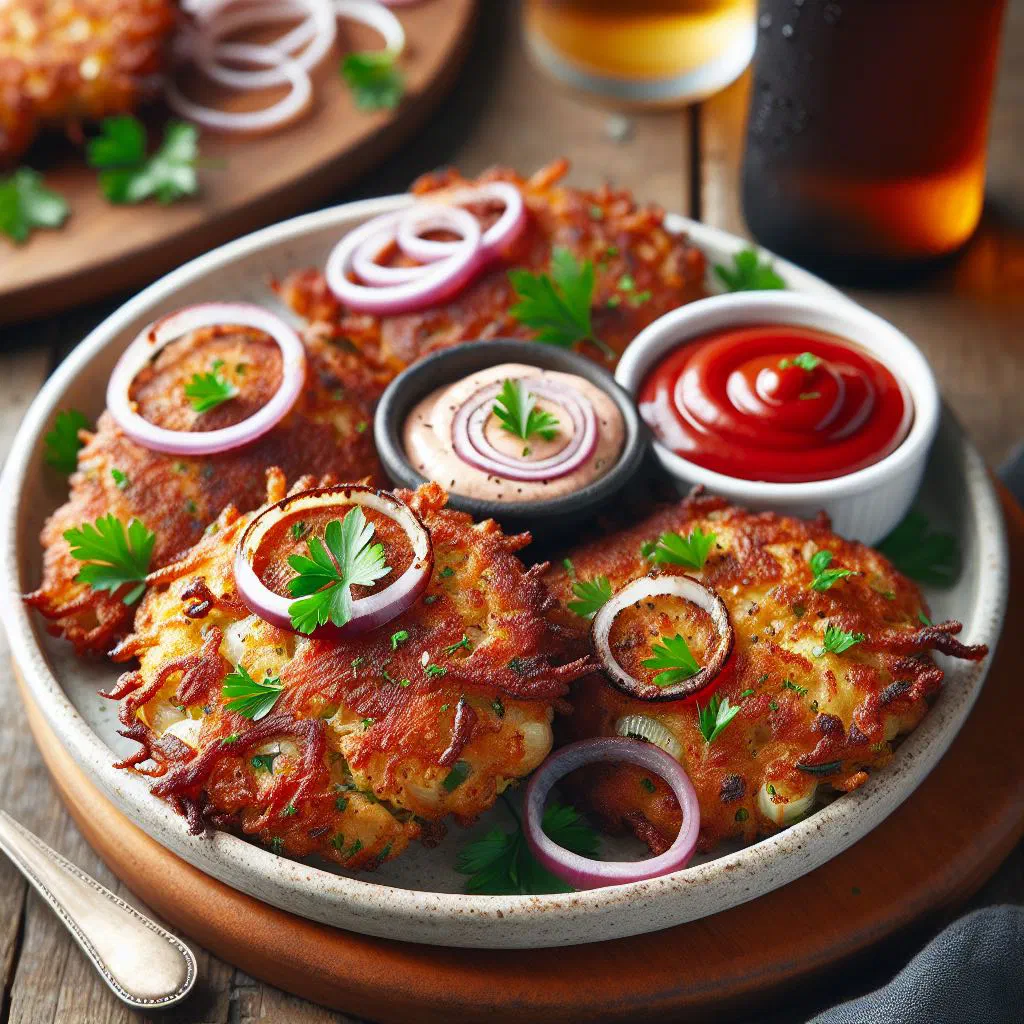 Golden pan-fried pāua fritters with lemon wedges and fresh parsley