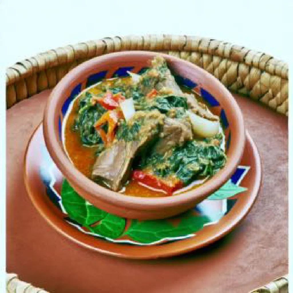 Bowl of Zomo, spiced slow-cooked meat, served with rice