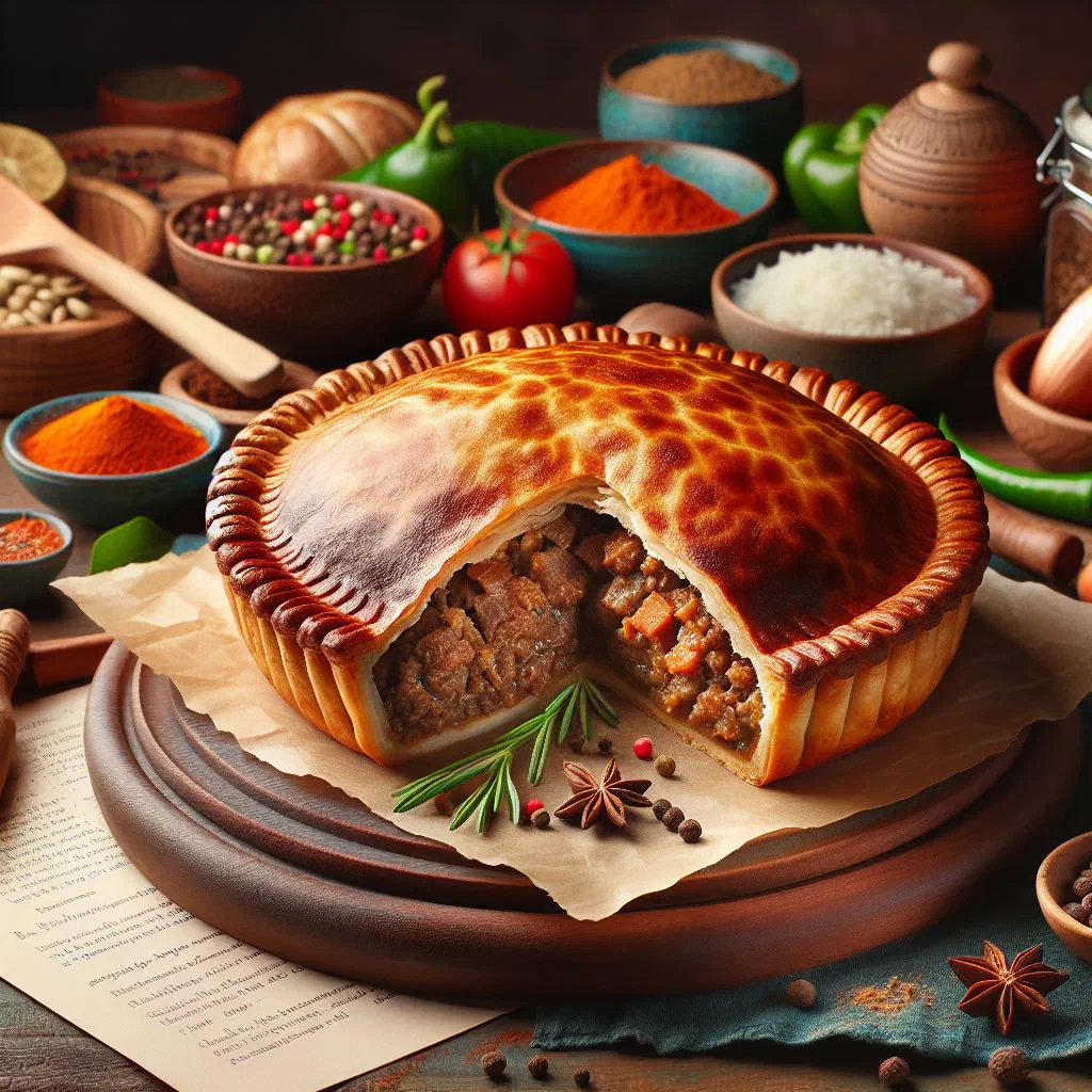 Golden-baked Nigerian meat pies with a flaky pastry crust